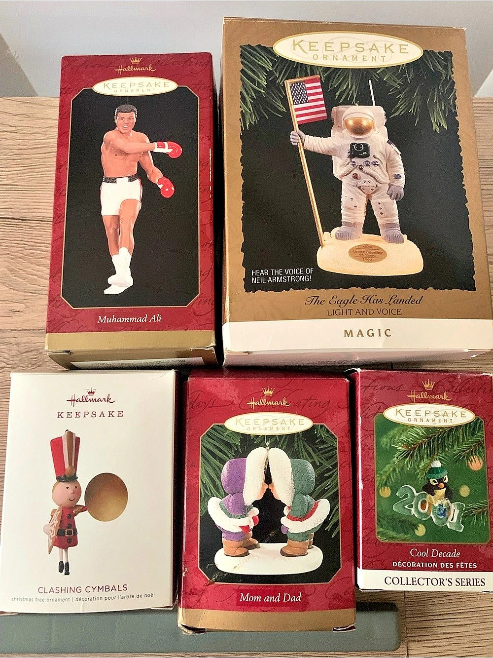 Hallmark 1999-2018 Limited Edition Hallmark Keepsake Ornaments assortment of 5